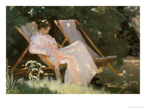 Woman Sitting in a Garden Chair at Skagen, 1893 - Peder Severin Kroyer Painting On Canvas